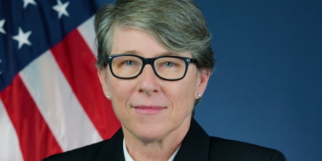 Vice Admiral Joanna Nunan became the first female superintendent of the U.S. Merchant Marine Academy in December 2022.