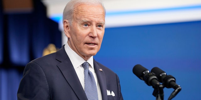 President Biden responds to reporters questions after speaking about the economy in the South Court Auditorium in the Eisenhower Executive Office Building on the White House Campus, Thursday, Jan. 12, 2023, in Washington.