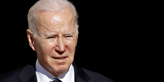 President Biden arrives to greet Fumio Kishida, Japan's prime minister, on the South Lawn of the White House in Washington, DC, Friday, Jan. 13, 2023.