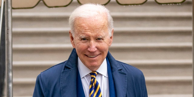 President Biden walks to reporters on the South Lawn of the White House before boarding Marine One in Washington, Tuesday, Jan. 31, 2023, for a short trip to Andrews Air Force Base, Maryland, and then on to New York. 