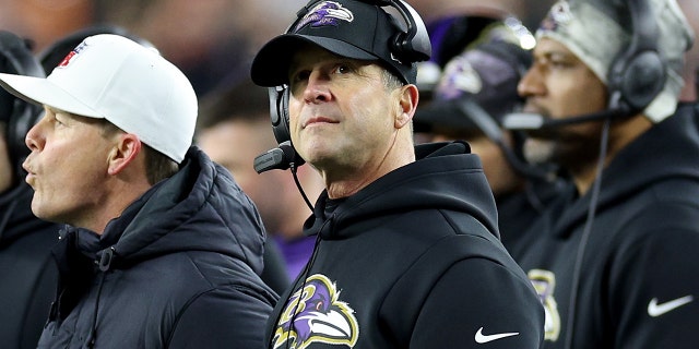 Ravens' John Harbaugh has cringey sideline interview after first quarter |  Fox News