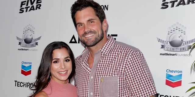 Josie Loren, left, and Matt Leinart attend the Matt Leinart Foundation's 10th annual Celebrity Bowl for Charity Event at Lucky Strike Lanes on July 14, 2016 in Hollywood, California.