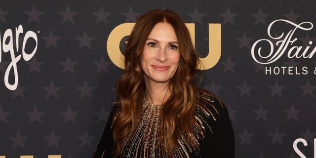 Julia Roberts smiled on the red carpet in Century City on Sunday night.