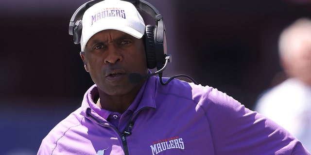 Pittsburgh Maulers head coach Kirby Wilson during the first quarter of a game against the Michigan Panthers at Legion Field on June 19, 2022 in Birmingham, Alabama.