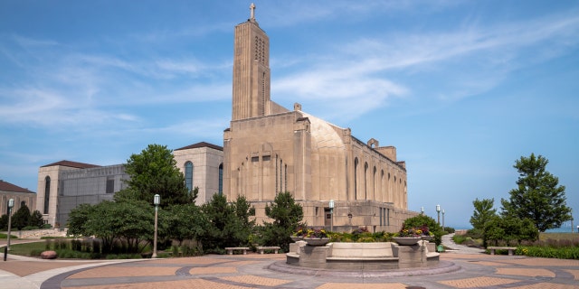 The art deco Madonna della Strada Chapel on Loyola University campus on Lake Michigan. The Stritch School of Medicine is affiliated with Loyola University Chicago.