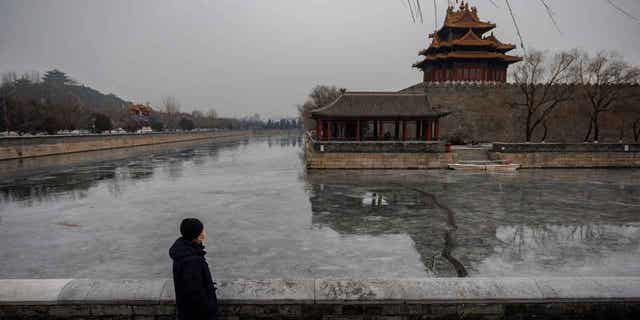 Beijing resident Zhang, 66, who lost multiple people close to him since early December as COVID-19 cases spiked in China, poses for a picture at the Forbidden City in Beijing, China, on Jan. 13, 2023. 