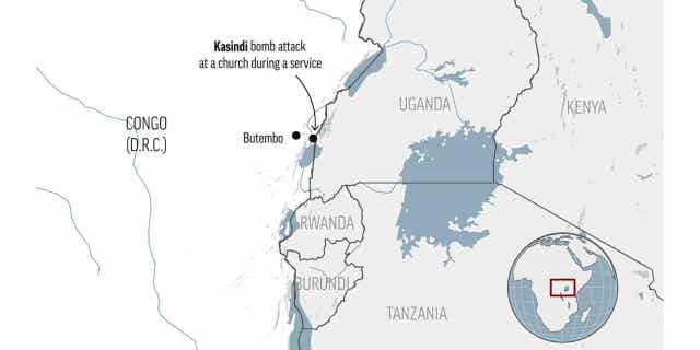 A suspected extremist attack at a church earlier this month in eastern Congo killed at least 10 people and wounded more than three dozen, according to the country’s army.
