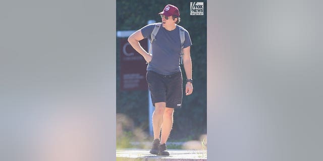 Matt Hutchins takes a stroll in Los Angeles on Saturday, January 21, 2023. Hutchins is the widower of Halyna Hutchins who was shot to death on the set of Rust, for which actor Alec Baldwin is charged with involuntary manslaughter.