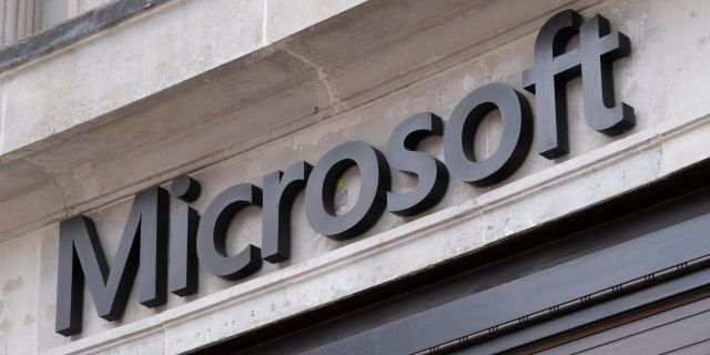 Sign for the technology brand Microsof
