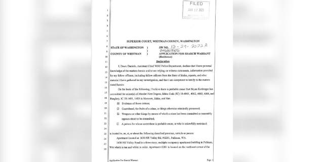 A portion of the search warrant reveals the circumstances under which police found some of the victims of the Idaho slayings last fall.