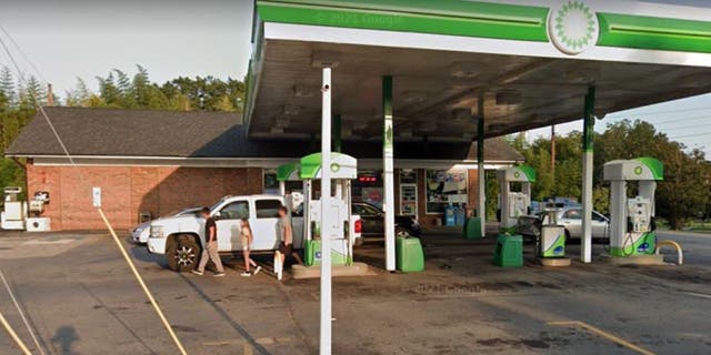 The BP gas station on South Broadway Street in Forest City, North Carolina.