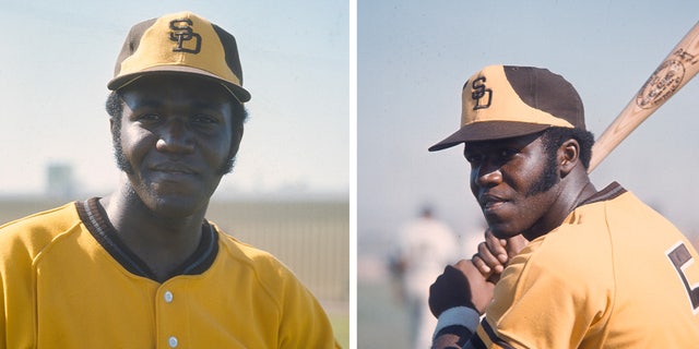 Nate Colbert #17 of the San Diego Padres looks on during a Major League Baseball spring training circa 1969. Colbert played for the Padres from 1969-74.