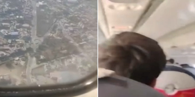 A video shows the scenes inside a Yeti Airlines flight before it crashed in Nepal on Sunday, killing all 72 onboard.