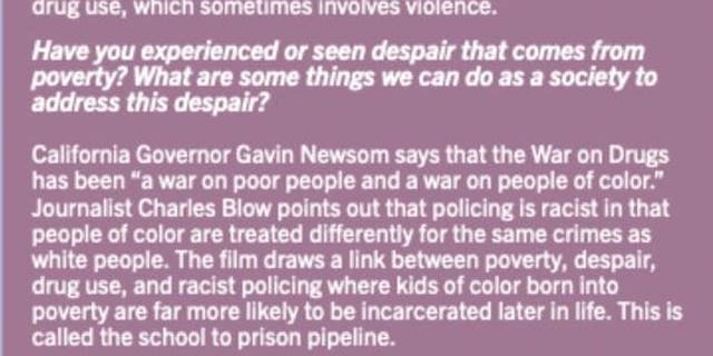 American Big Little Lies lesson for high school and college students asking them to watch and discuss a video of Governor Gavin Newsom.