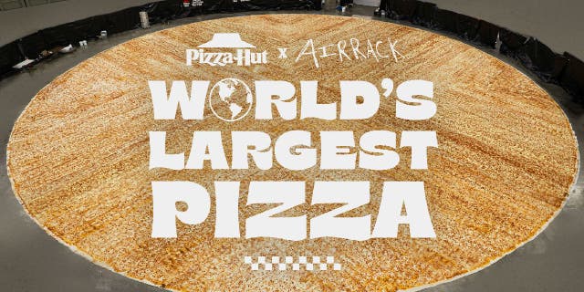 Pizza Hut and YouTube star Eric "Airrack" Decker reportedly broke Guinness World Record for the world’s largest pizza in January 2023.