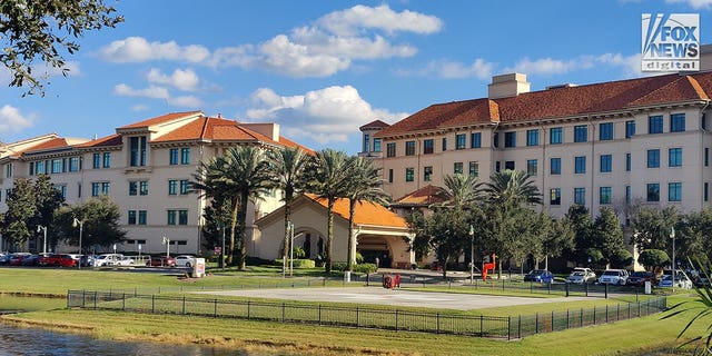 General view Advent Celebration hospital in Celebration, Florida on January 9, 2023. According to reports former Brazilian President Bolsonaro is being treated there for abdominal pains.