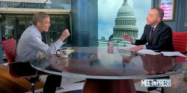 Rep. Jim Jordan sits down with NBC's Chuck Todd during "Meet the Press" on Sunday.