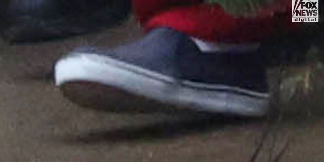 Close-up of the feet of Bryan Christopher Kohberger as he arrives to Monroe County Court House in Stroudsburg, PA on Tuesday, January 3, 2023. He is charged the murders of four University of Idaho students in November last year.