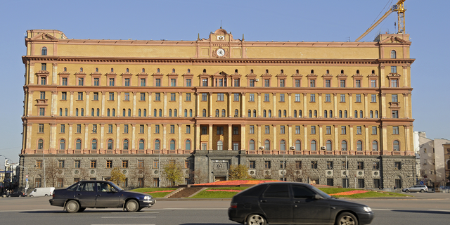 Russia’s Federal Security Service (FSB), whose headquarters are shown here in Moscow, announced the investigation of an unnamed American suspected of "espionage."