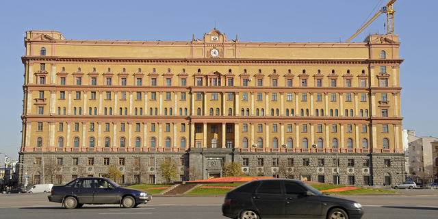 Russia’s Federal Security Service (FSB), whose headquarters are shown here in Moscow, announced the investigation of an unnamed American suspected of "espionage."