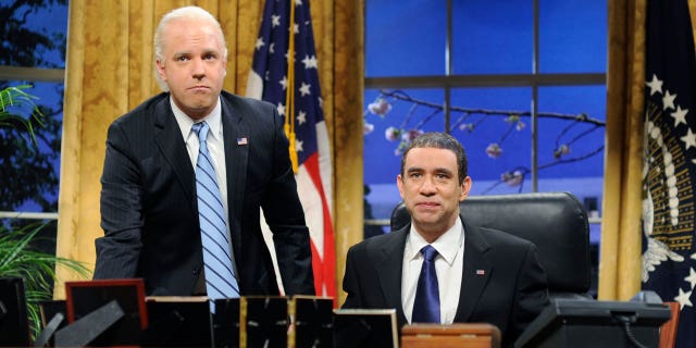 "SNL" satirized President Obama, played by Fred Armisen, more in less hyper-partisan times than President Biden, who was mocked almost as often as vice president when played by Jason Sudeikis.