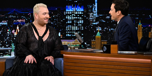 Singer-songwriter Sam Smith during an interview with host Jimmy Fallon on Thursday, January 19, 2023