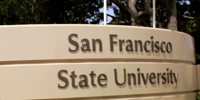 Sign outside San Francisco State University.