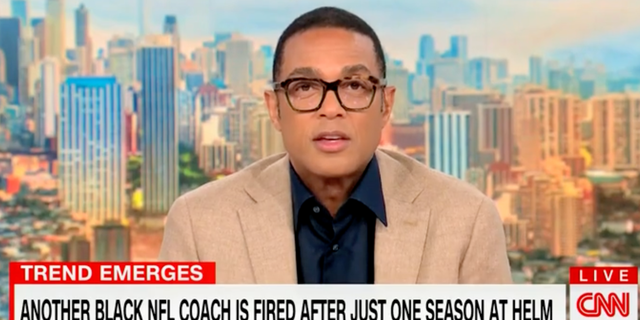 CNN’s Don Lemon declared, "Another Black coach in the NFL – out," to kick off a lengthy segment.