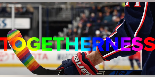 Still from 2019 "Hockey is for Everyone" NHL pride month ad.