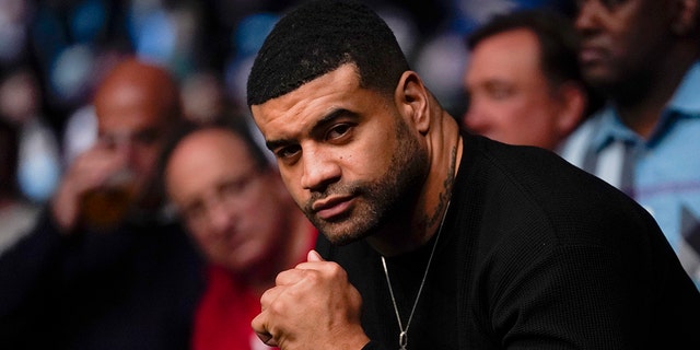 Former NFL player Shawne Merriman attends during the UFC Fight Night event at Capital One Arena on December 7, 2019 in Washington, DC