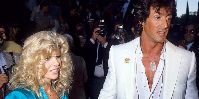 Sasha Czack and Sylvester Stallone attend a premiere together.
