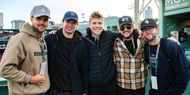 The Hockey Guys — Austin Friesen, Will Blake, Martan Yelle, Levi Cudmore and Lawson McDonald (left to right) — are taking over TikTok with trendy videos and comical bits, making them a hit online. 