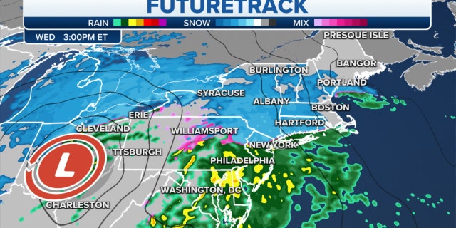 The futuretrack for the eastern U.S.