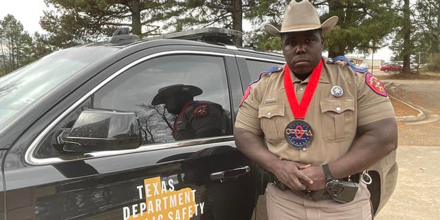Texas Highway Patrol Texarkana Trooper Tim Matthews placed second in a competition at the Las Vegas International Powerlifting League-Olympia Pro Powerlifting meet in December.