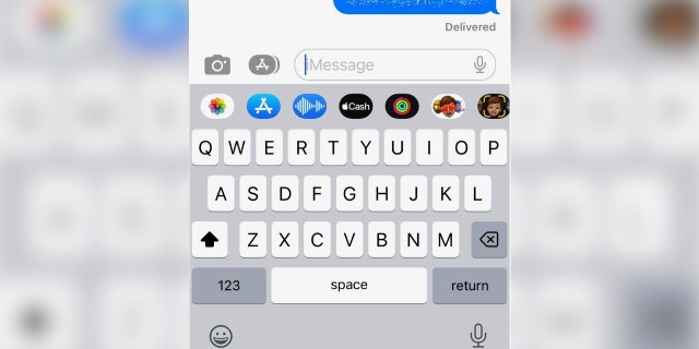This is how invisible ink appears in iMessage.