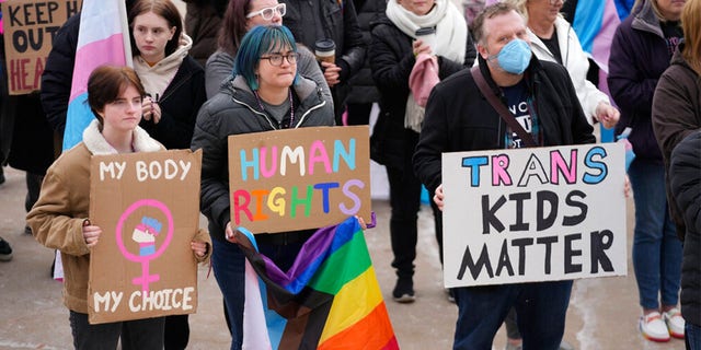 Trans kids protesting