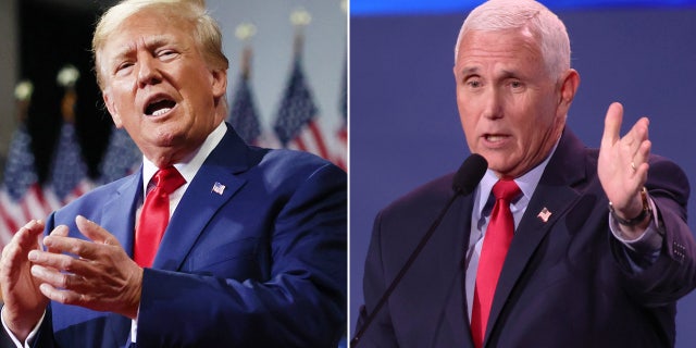 Former President Trump, left, and former Vice President Mike Pence.