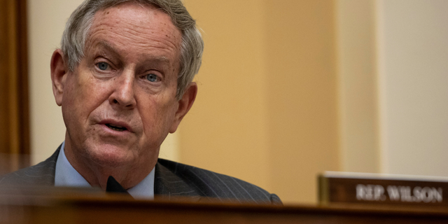 Rep. Joe Wilson (R-SC) speaks as U.S. Secretary of State Antony Blinken testifies before the House Committee On Foreign Affairs March 10, 2021 on Capitol Hill in Washington, DC.