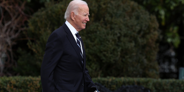 US President Joe Biden departs the White House on January 13, 2023 in Washington, DC.  Biden is departing for a trip to Wilmington, Delaware.