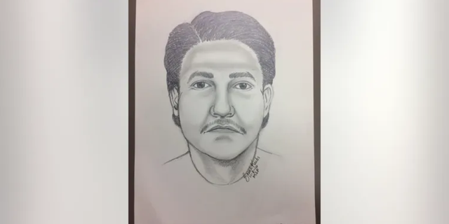 A sketch of what the man may have looked like, based on a witness description.