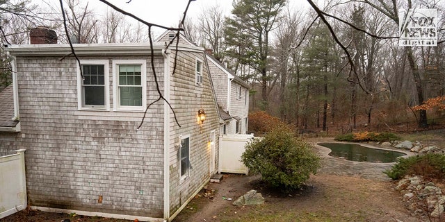 The rear of the home at 516 Chief Justice Cushing Hwy in Cohasset, Mass., Friday, Jan. 6, 2023. The home belongs to Ana Walshe, who has been reported missing, last seen on New Year's Day.