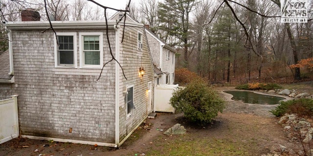 The rear of the home at 516 Chief Justice Cushing Hwy in Cohasset, Mass., Friday, Jan. 6, 2023. The home belongs to Ana Walshe, who has been reported missing, last seen on New Year's Day.