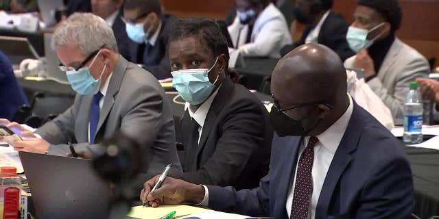 Atlanta-based rapper Young Thug, born Jeffery Lamar Williams, appears in a Fulton County courthouse.