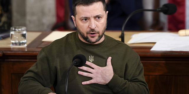Ukrainian President Volodymyr Zelenskyy sought more funding for the U.S. during his remarks to a joint meeting of Congress in December.