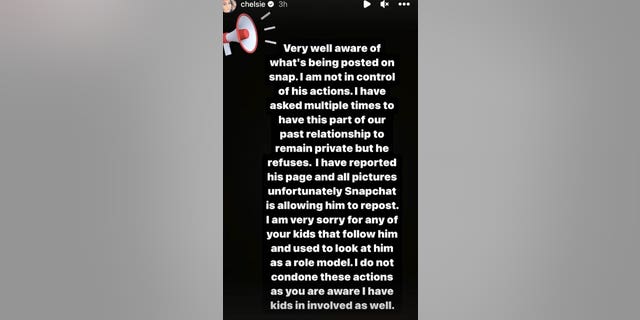 Chelsie Kyriss's Instagram story
