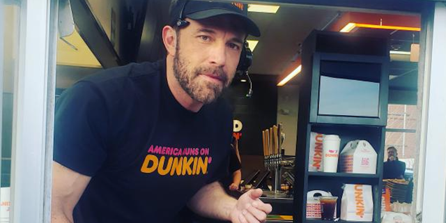 Actor Ben Affleck was spotted serving donuts and coffee at a Medford, Massachusetts location Dunkin Donuts
