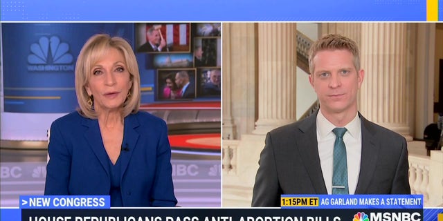 Andrea Mitchell interrupted reporter Garrett Haake to criticize his use of the term "pro-life."