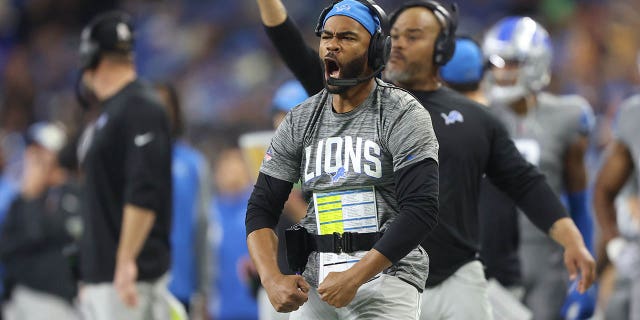Detroit Lions wide receivers coach Antwaan Randle El during the second half of a game against the Buffalo Bills in Detroit in 2022.