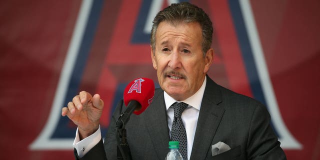 Los Angeles Angels owner Arte Moreno answers questions during a press conference to introduce Anthony Rendon at Angel Stadium of Anaheim on December 14, 2019 in Anaheim, CA.
