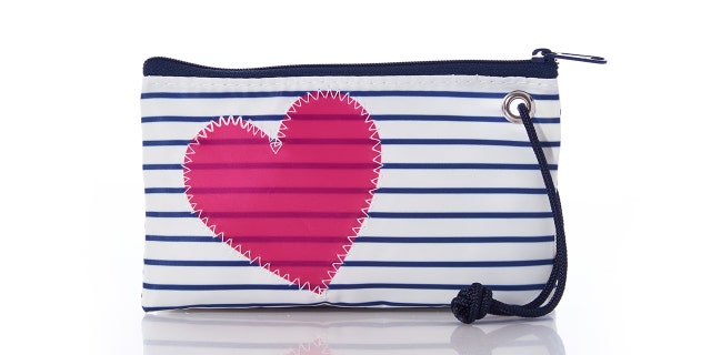 With so much to carry, women may need a stylish bag. This nautical pouch by Sea Bags is a decent size.